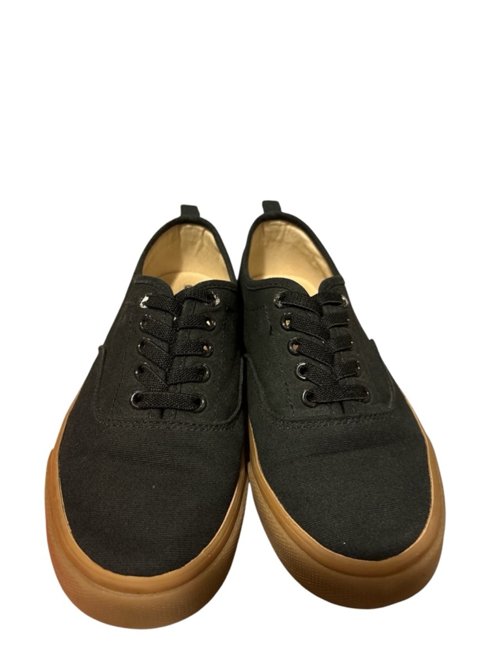 Old Navy Black Canvas Kids Sneakers with Gum Sole 1